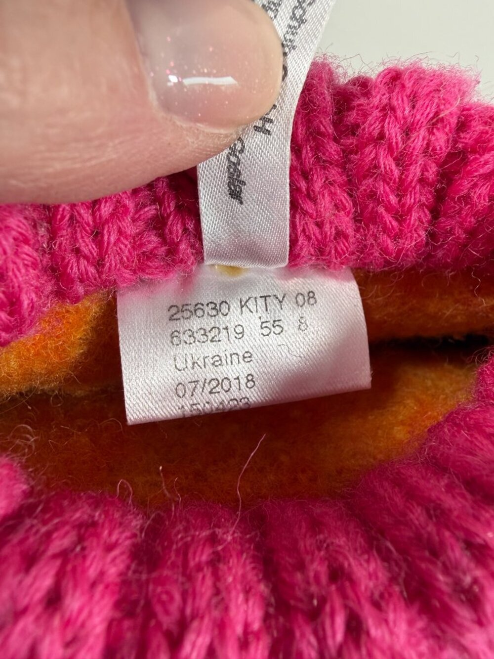 Kids GARNET HILL Boiled Wool Ginger Cat Slipper Boots Sz 8 - Picture 9 of 9